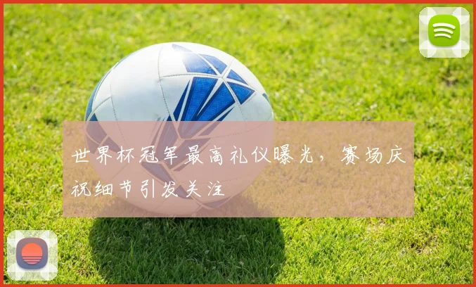 世界杯冠军最高礼仪曝光，赛场庆祝细节引发关注